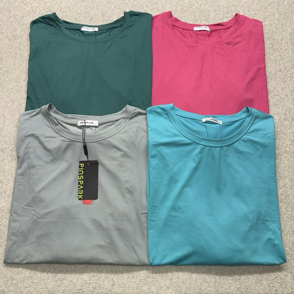 Pinspark Women's UPF 40+ Long Sleeve Tops Lot 4 XL Lightweight Active Casual NWT